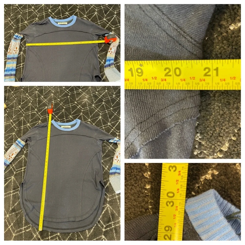 NWT! Free People Heritage Mix Cuff Long Sleeve Top